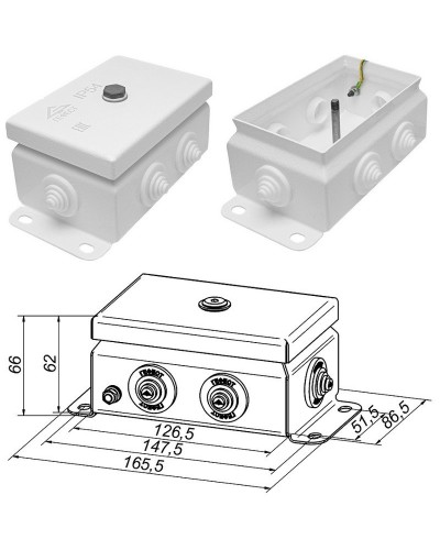 КМ IP55-0812 (без DIN рейки). Коробка монтажная электротехническая. Гефест в Томске
