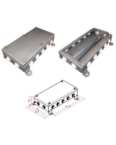 КМ IP55-1530, 14 вводов, нержавейка. Коробка монтажная электротехническая. Гефест в Томске