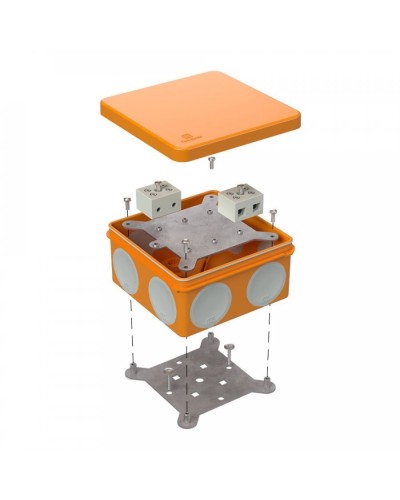 Коробка огнестойкая 60-0300-FR6.0-4 Е15-Е120 100х100х50. Коробка огнестойкая для открытой установки. Промрукав в Томске