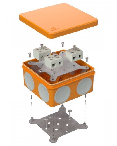 Коробка огнестойкая 100х100х50 (60-0300-FR10.0-6). Коробка огнестойкая для открытой установки. Промрукав в Томске