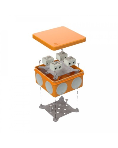 Коробка огнестойкая 100х100х50 (60-0300-FR10.0-8). Коробка огнестойкая для открытой установки. Промрукав в Томске