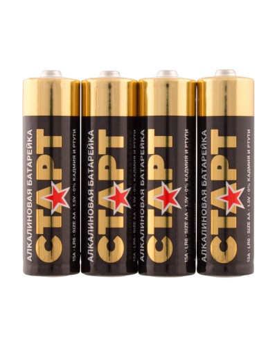 СТАРТ LR6-SH4-BOX (1,5 В, AA, LR6), упак. 4 шт.. Алкалиновые батарейки. СТАРТ в Томске